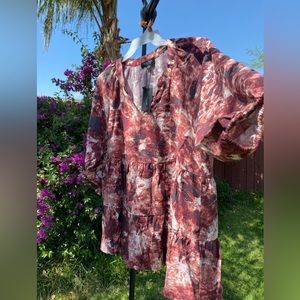 Arna York Collection PLUS Sz 18 Women’s 3/4 Sleeve Blouse Top Lucia Tiered NWT